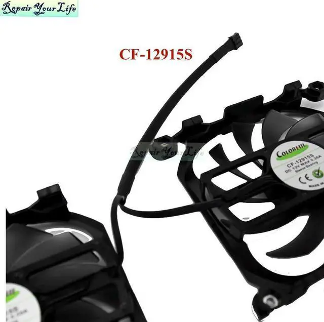 Alt view image 6 of 6 - DC 12V Computer PC Graphics Card Fan Cooler For INNO3D GTX 650 GTX650ti 660 660ti CF-12915S 85mm 95mm GPU VGA Cooling Fans New