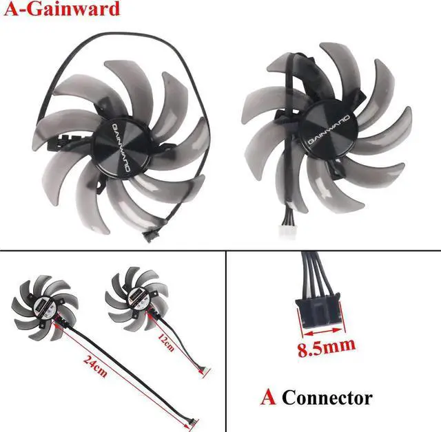 Alt view image 6 of 6 - 85mm FDC10H12S9-C 0.35AMP RTX2060 RTX2070 GPU Cooling Fan For Gainward Geforce RTX 2060 2070 SUPER Ghost Graphics Card Cooler