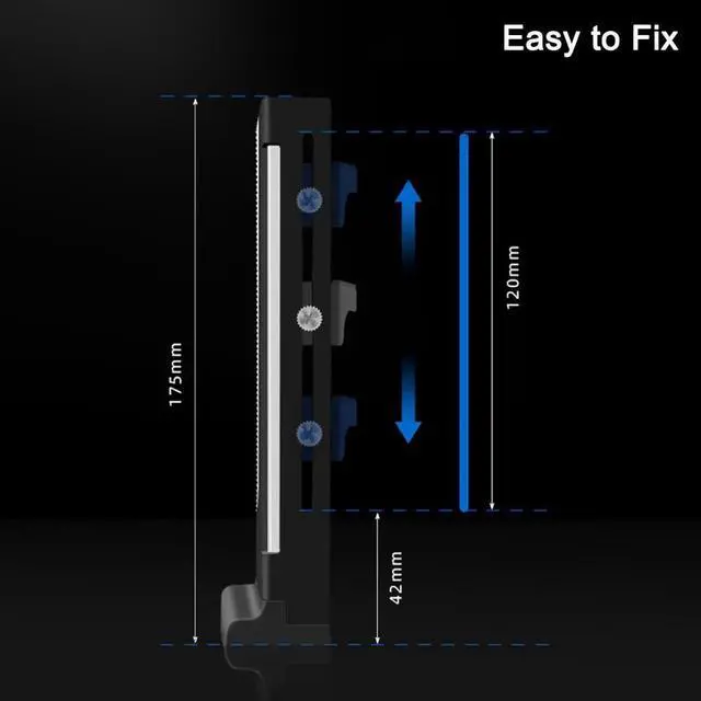 Alt view image 4 of 6 - Coolmoon GPU Graphics Card Bracket Vertical 5V 3Pin ARGB Sync Colorful Video Card Holder VGA Support Chassis PC Accessories