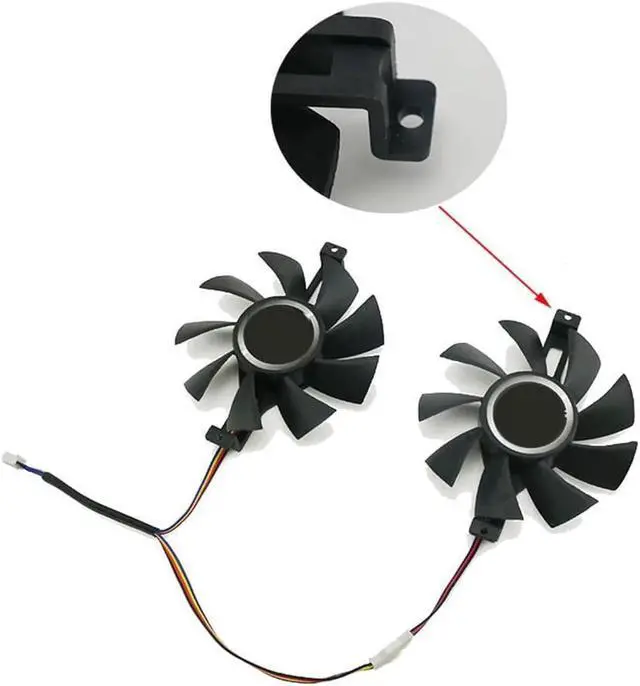Alt view image 5 of 6 - Square Hole / Round Hole Graphics Card Cooler Fan For Colorful P106-100 GTX1060 960 950 NetChi Edition Graphics Card