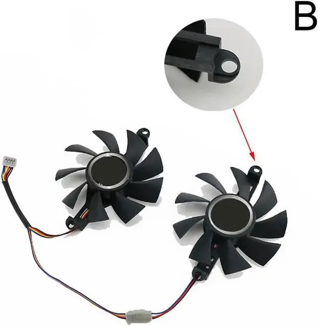 Alt view image 4 of 6 - Square Hole / Round Hole Graphics Card Cooler Fan For Colorful P106-100 GTX1060 960 950 NetChi Edition Graphics Card