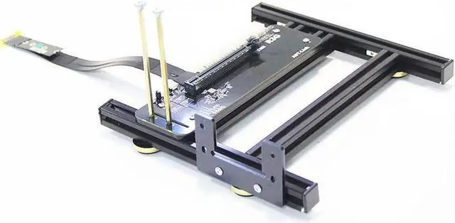 Alt view image 6 of 6 - DIY external graphics card base Graphics card holder with power base for ATX SFX PSU aluminum frame support ADT R43SG/R43SG-TU