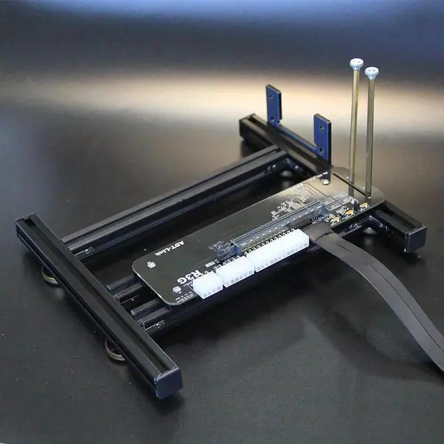 Alt view image 2 of 6 - DIY external graphics card base Graphics card holder with power base for ATX SFX PSU aluminum frame support ADT R43SG/R43SG-TU