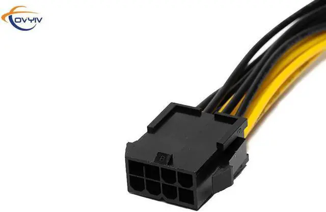 Alt view image 4 of 6 - COVYIV 8 Pin PCI-E to Dual PCIE 6+2 Pin Power Cable Motherboard Graphics Card PCI Express Riser GPU Power Data Cable 20cm