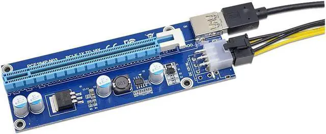 Alt view image 3 of 5 - NGFF M.2 M Key to USB 3.0 PCI-E Riser Card M2 to USB3.0 PCIE 16X 1X Extender with 6Pin Power for Graphics Card