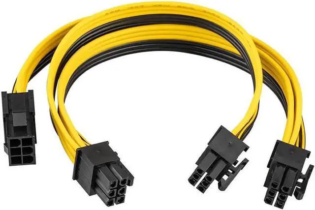 Alt view image 5 of 6 - PCI Express 6Pin Female to 3 6 Pin Male PCI-E PCIe Extension Cable Power Supply Splitter for Graphics Video Card Adapter