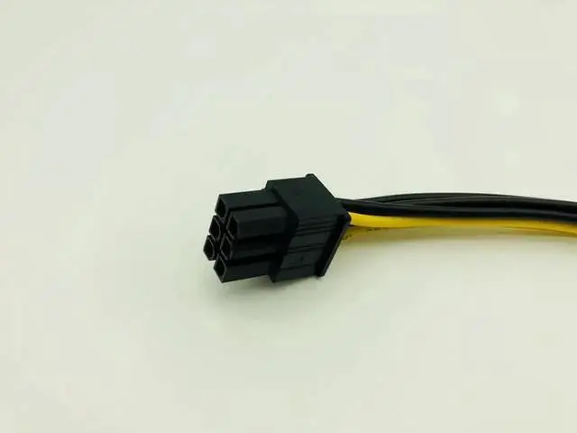 Alt view image 2 of 6 - PCI-E PCIe PCI Express Dual 15Pin SATA Male to 6pin Graphics Video Display Card Dual SATA to 6pin Power Cable for ETH BTC Mining