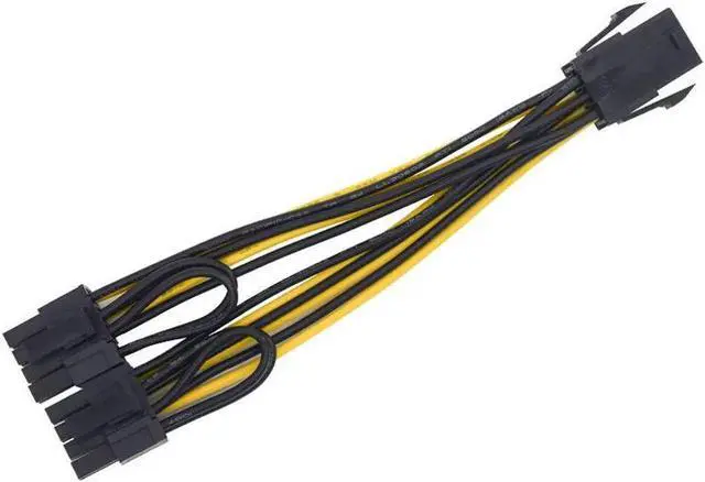 Alt view image 2 of 4 - 6pin to 2*8pin(6+2)pin for miner Molex 6 pin PCI E to 2*PCIe 8 (6+2) pin Graphics Video Card PCI-e VGA Splitter Hub Power Cable