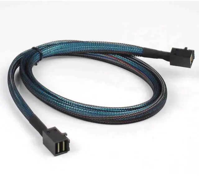 Alt view image 3 of 6 - Aomoproing 2 Pack Internal Mini SAS HD SFF-8643 to SFF-8643 Cable, Internal Mini SAS to Mini SAS Cable, 12Gbps, Compatible with RAID or PCI Express Controller(3.3FT/1M)