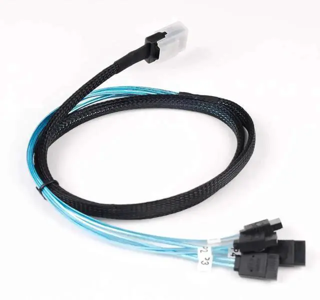 Main image of Aomoproing 2PCS Internal Mini SAS 36pin (SFF-8087) Male to 4X SATA 7pin Female Fan-Out Cable, 1-Meter (3.3feet)