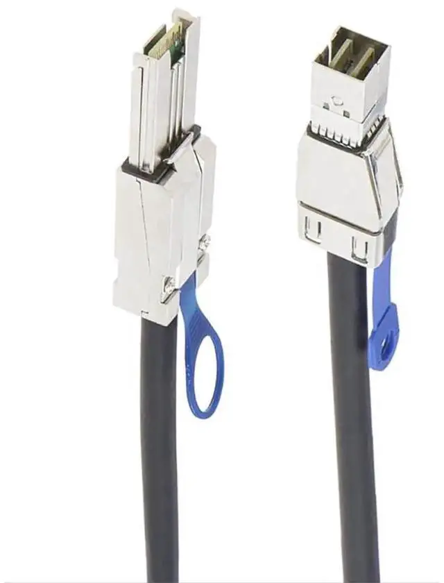 Alt view image 4 of 5 - Aomoproing Mini SAS HD SFF-8088 26 Pin to SAS HD SFF-8644 Server Stacking Cable \u2013 6Gbps High Speed 28AWG Data Cable, Black Flat Connector (3M)