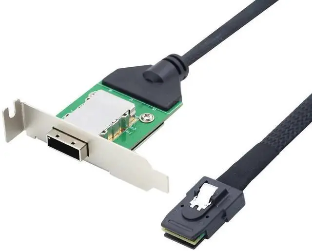 Alt view image 3 of 6 - Aomoproing Mini SAS HD SFF-8087 to SFF-8088 Internal External Converter Cable, 28AWG Copper High-Speed Harness, 6Gbps Data Transfer (1m/39.37in)