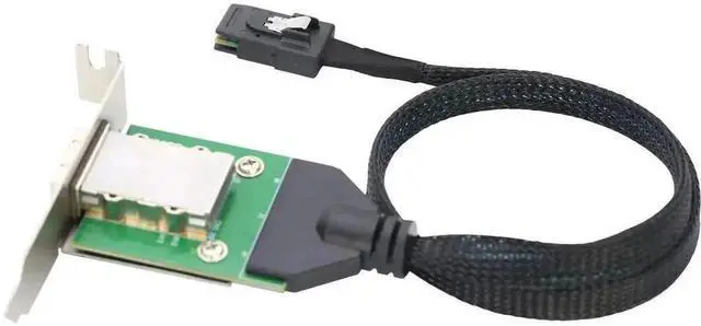 Alt view image 5 of 6 - Aomoproing Mini SAS HD SFF-8087 to SFF-8088 Internal External Converter Cable, 28AWG Copper High-Speed Harness, 6Gbps Data Transfer (1m/39.37in)