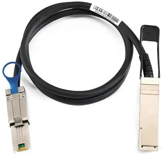 Main image of Aomoproing 40G SFF-8436 to MiniSAS HD SFF-8088 Cable \u2013 28AWG High-Speed Server Cable, Compatible with NetApp DS4243 DS4246 (0.5M)