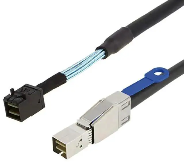Alt view image 3 of 5 - Aomoproing Mini SAS HD Cable with IC SFF-8644 to SFF-8643 \u2013 12Gbps High-Speed Server Interconnect, 28AWG Copper Wire (2m)