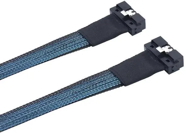 Alt view image 4 of 6 - Aomoproing PCIe SlimSAS LP Low Profile SFF-8654 8i 74P to LP 8X High Speed Internal Cable \u2013 24Gbps 85m 30AWG Server Data Harness (1m/39.37in)