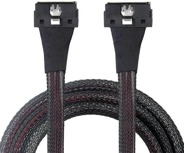 Main image of Aomoproing PCIe SlimSAS LP Low Profile SFF-8654 8i 74P to LP 8X High Speed Internal Cable \u2013 24Gbps 85m 30AWG Server Data Harness (1m/39.37in)
