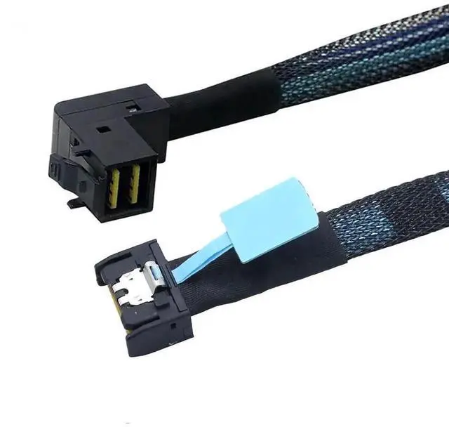 Alt view image 4 of 6 - Aomoproing SFF-8654 4i to HD SFF-8643 90-Degree Cable \u2013 12G High-Speed Server Interconnect (0.8M)