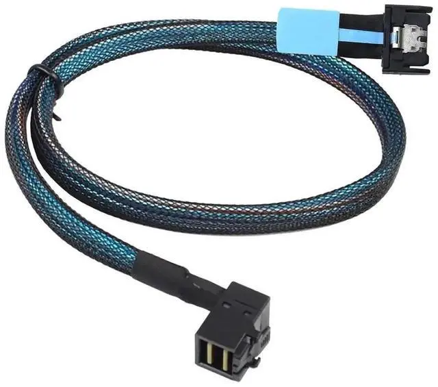Alt view image 3 of 6 - Aomoproing SFF-8654 4i to HD SFF-8643 90-Degree Cable \u2013 12G High-Speed Server Interconnect (0.8M)