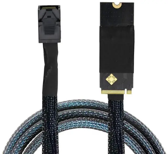 Main image of Aomoproing M.2 (M-Key) to SAS SFF-8643 HD Cable,High-Speed Plug and Play Server Data Cable Compatible with RAID Controller, U.2 NVMe SSD, Storage Expansion (0.5M/19.68in)