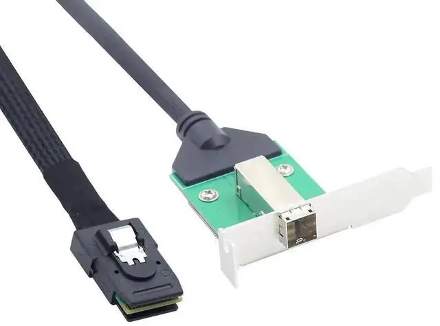 Alt view image 6 of 6 - Aomoproing 12G Mini SAS HD SFF-8644 Female to SFF-8087 Cable, 0.5m/19.6in High-Speed Server Data Transfer Cable Compatible with RAID Controller, Storage Expansion, Workstation