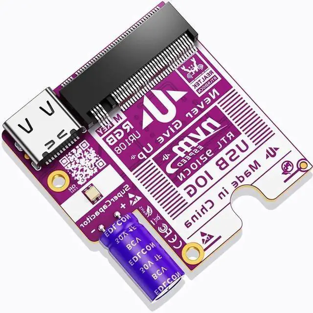 Alt view image 6 of 6 - Aomoproing NVMe SSD Adapter Board UR108 M.2 to USB 3.2 Gen2 Converter, 10Gbps Transfer Speed, RTL9210CN Controller, Wide System Compatibility, Plug and Play