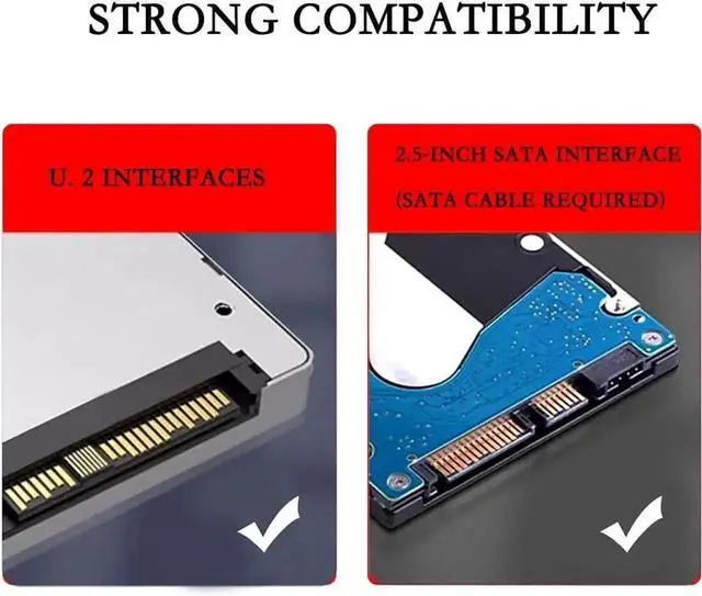 Alt view image 4 of 7 - Aomoproing PH46-2 PCIE4.0 X8 to Dual Disk SFF8639 U.2 NVME and SATA 2.5" HDD Extension Card Support X4X4 Split