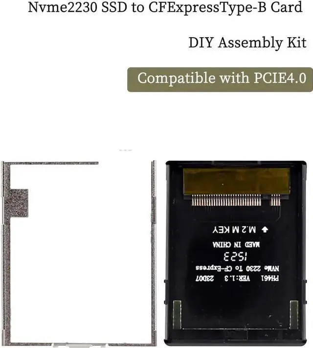 Alt view image 2 of 6 - Aomoproing PH461 NGFF M2 Mkey Nvme 2230 SSD to CFExpress Type-B Card Adapter DIY Assembly Kit