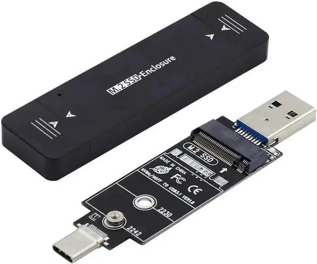 Main image of Aomoproing To NVME M-key M.2 NGFF SATA SSD PCBA Case 2230/2242mm Adapter Combo Type-C & USB3.0 RTL9210B Chipset