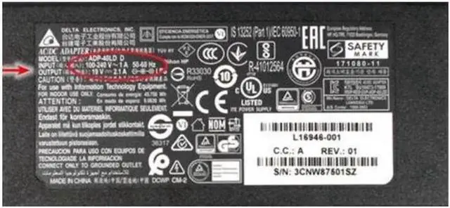Alt view image 2 of 2 - Aomoproing 19V 2.1A 40W 5.5x2.5mm Delta ADP-40LD B Power Supply AC Adapter For LED LCD Monitor Power Charger