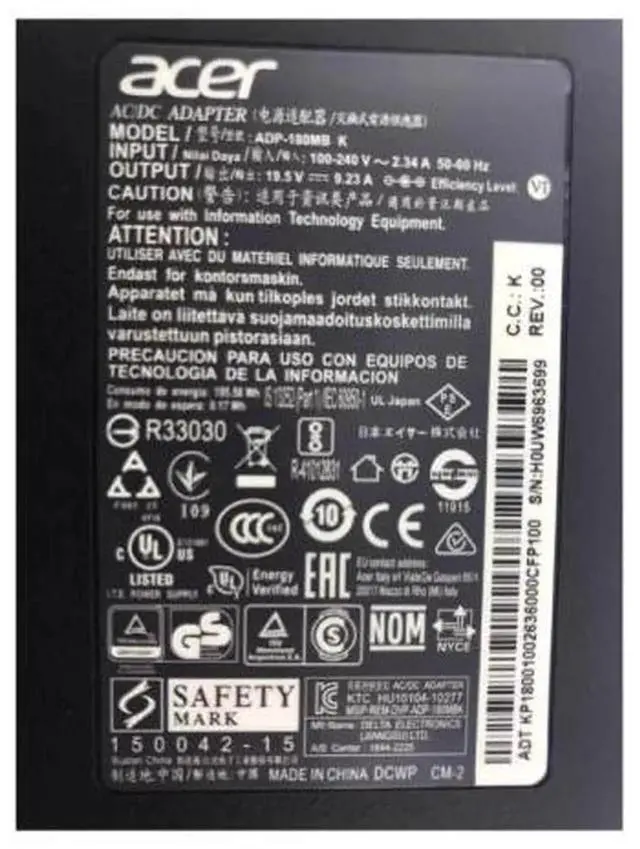 Alt view image 3 of 4 - Aomoproing Advanced Edition charging power adapter cable 19.5V 9.23A