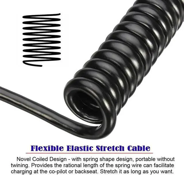 Alt view image 2 of 7 - Aomoproing HDMI 2.0 Male to HDMI Male 4K 60hz Stretch Coiled Cable Up Angled 90 Degree for HDTV Computer Laptop Monitor