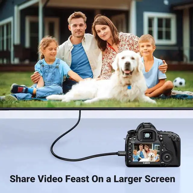 Alt view image 2 of 7 - Aomoproing UGREEN Micro HDMI to HDMI Cable Adapter 4K 60Hz Ethernet Audio Return Channel Compatible with GoPro Hero 7/6 Raspberry Pi 5 Retroid Pocket 3+/3 Yoga 3 B500 Camera Video Capture Card 10FT