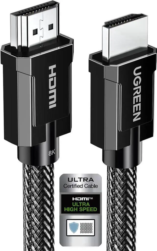 Main image of UGREEN 8K HDMI 2.1 Cable Certified 16FT, 10K Ultra High Speed HDMI Cord 4K 240Hz 48Gbps HDCP 2.2&2.3 eARC HDR Dolby Compatible for PS5 Xbox Series X/Switch 2/Roku TV/Laptop/Monitor/Mac mini M4 Pro