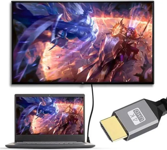 Alt view image 4 of 7 - Aomoproing HDMI 2.0 Male to HDMI Male 4K 60hz Stretch Coiled Cable Straight Connector for HDTV Computer Laptop Monitor