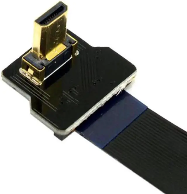 Main image of Aomoproing 90 Degree Down Angled FPV Micro HDMI Male to Micro HDMI FPC Flat Cable 20cm for FPV HDTV Multicopter Aerial Photography