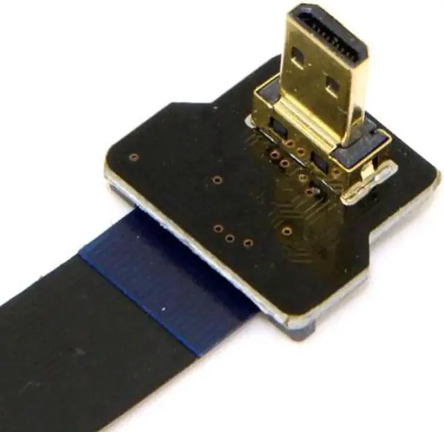 Alt view image 4 of 6 - Aomoproing 90 Degree Up Angled FPV Micro HDMI Male to Micro HDMI FPC Flat Cable 20cm for FPV HDTV Multicopter Aerial Photography