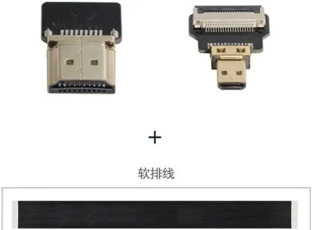 Alt view image 7 of 7 - Aomoproing HDMI Male to Micro HDMI Male Extension FPC Flat Cable 1080P for FPV HDTV Multicopter Aerial Photography