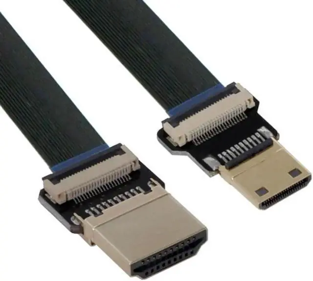 Alt view image 6 of 7 - Aomoproing Mini HDMI Male to HDMI Male FPC Flat Cable 1080P for FPV HDTV Multicopter Aerial Photography
