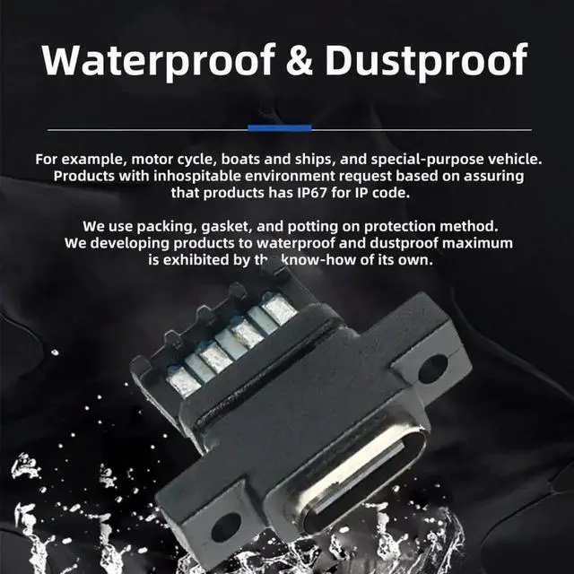 Alt view image 4 of 7 - Aomoproing 5pcs/set DIY OEM Type C Female Socket Connector to 6Pin PCBA Pinout Vertical Scew Mount Type DC 5V/20V PD Power