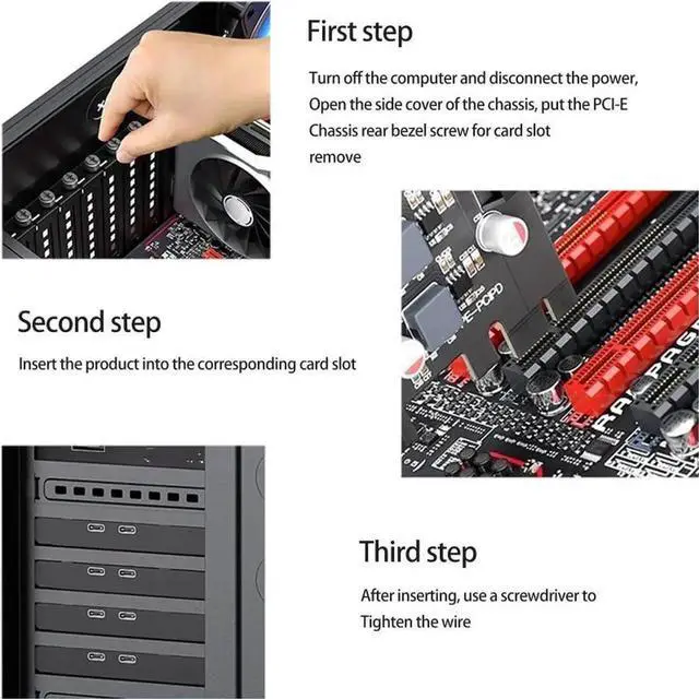 Alt view image 2 of 5 - Aomoproing PCI Express x1/x4/x8/x16 to Dual Port Type C Data Transfer PD 20W Quick Charge USB-C Controller PCI-E Type C Add on Card