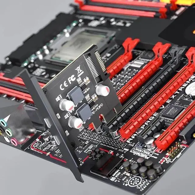 Alt view image 3 of 5 - Aomoproing PCI Express x1/x4/x8/x16 to Dual Port Type C Data Transfer PD 20W Quick Charge USB-C Controller PCI-E Type C Add on Card