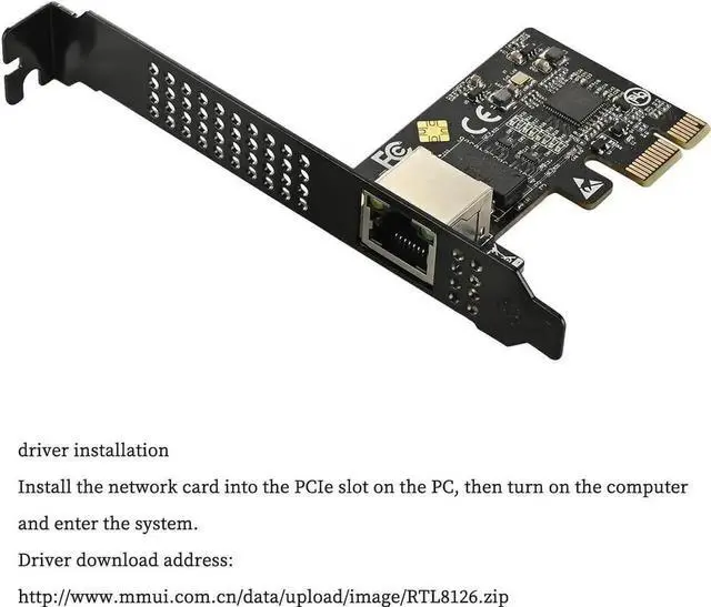 Alt view image 4 of 6 - Aomoproing IO-PCE8126-GLAN PCIe X1 to 1Port 5G RJ45 Net Work Card PXE Diskless Boot Net Work Adapter Support Desktop, Server, NAS Soft Routing