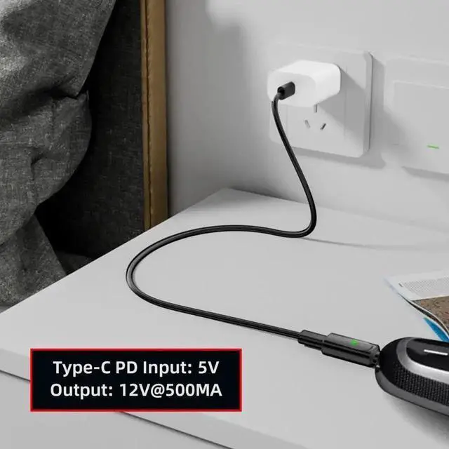 Alt view image 4 of 6 - Aomoproing 2pcs/lot USB Type-C to 2-Pin Adapter Power Charge Compatible with Braun Electric Hair Clipper Beard Trimmers Shavers