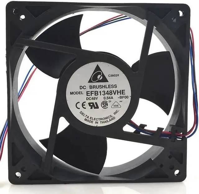 Alt view image 3 of 4 - Aomoproing 127mm server cooling fan For Delta EFB1348VHE -BF00 DC 48V 0.54A 127x127x38mm 3-wire Server Cooling Fan