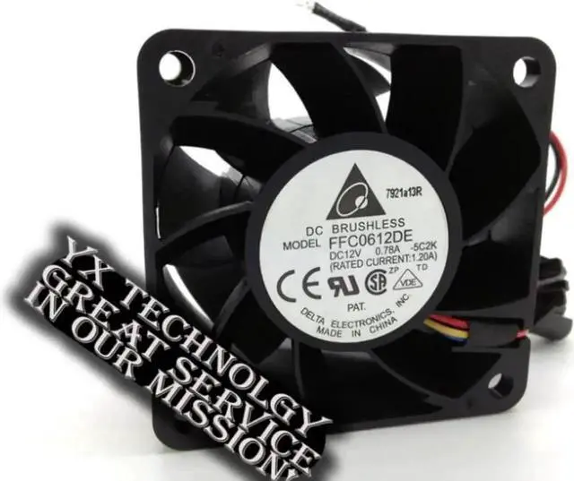 Alt view image 2 of 3 - Aomoproing 6038 6CM 60mm server chassis cooling fan 12V 0.78A FFC0612DE PWM thermostat 60*60*38mm for delta