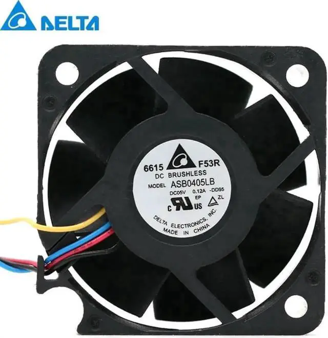 Main image of Aomoproing 1pcs ASB0405LB DC 5V 0.12A 4015 40mm 40x40x15mm Server Square Cooling Fan pwm 4-Pin for delta