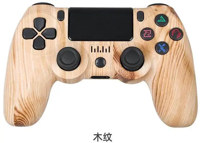 Main image of Aomoproing P4 wireless Bluetooth game controller with six-axis dual vibration function, 4th generation, with light stripController Wood grain