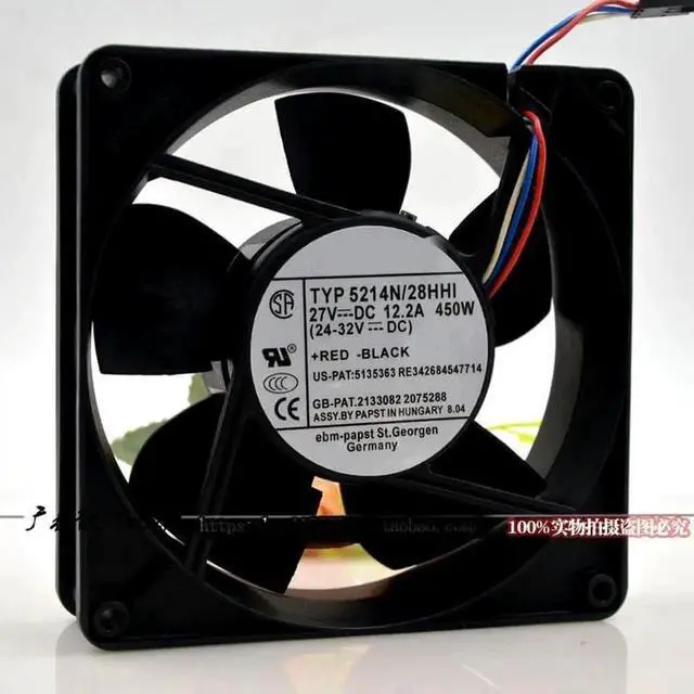 Alt view image 2 of 3 - Aomoproing TYP 5214N 28HHI 27V 12738 temperature control fan inverter fan DC fan