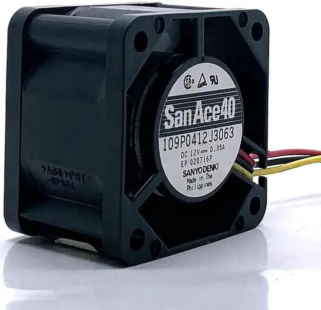 Alt view image 2 of 2 - Aomoproing 109P0412J3063 40mm High Speed Cooling Fan 4028 for Sanyo 4cm DC 12V 3-wire Speed CPU Server Switch Power Fan